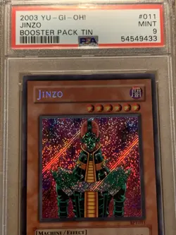 2003 Yu-Gi-Oh! Jinzo BPT-011 Secret Rare PSA 9 MINT - Image 2