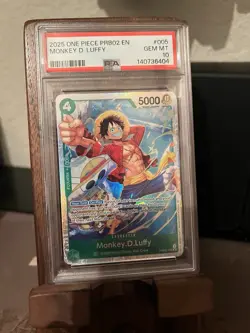 Monkey D. Luffy 2025 One Piece Premium Best PRB02-005 - 1000 Sunny & Luffy PSA10 - Image 1