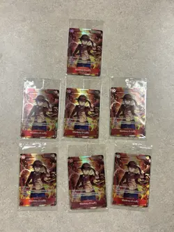One Piece Treasure Booster Set Monkey.D.Luffy ST10-006 SR Promo Lot of 7 Sealed - Image 1