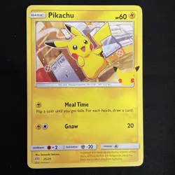 Pikachu McDonalds Pokemon Promo Card 25/25 - 25th Anniversary NON HOLO - Image 1