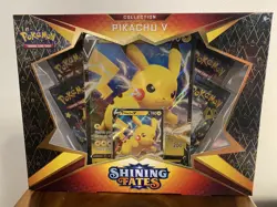 Pokemon Cards Shining Fates Collection Box Pikachu V Promo SWSH061 New Sealed - Image 1