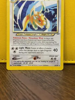 Pokemon TCG Light Dragonite Neo Destiny Holo Card 14/105 MP - Image 3