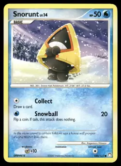 Snorunt LP 100/123 Mysterious Treasures Pokemon Card - Image 1