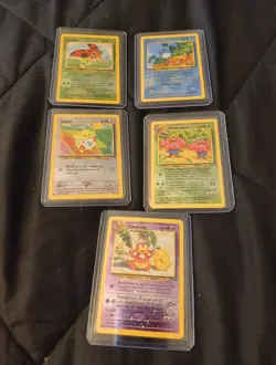 Pokemon Neo Genesis Card Lot Ledyba Marill Togepi Vileplume Slowking - Image 1