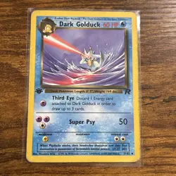 Pokemon TCG Dark Golduck Card 37/82 Regular 1st Edition - Image 1