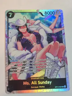 ONE PIECE Card Game Ms. All-Sunday OP14-084 SR The Azure Sea's Seven - Image 1