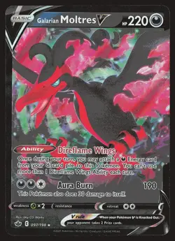 SWSH06: Chilling Reign Galarian Moltres V #097/198 Ultra Rare Pokemon Card - Image 1