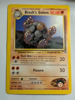 Brock's Golem 20/132 - Gym Heroes Pokemon TCG CCG Card - Image 1