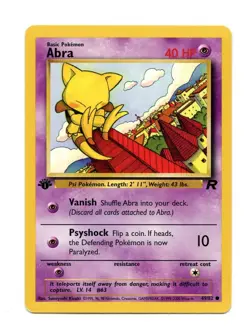 English Pokemon Trading Card WOTC Team Rocket Set Abra 1st Edition - Image 1