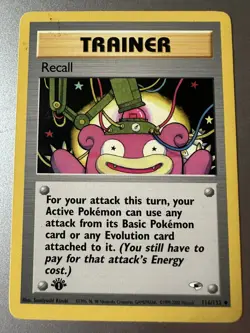 RECALL Gym Heroes POKEMON 1st Edition TRAINER 2000 Trading Card 116/132 LP - Image 1
