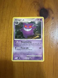 Pokemon Gengar Card 17/99 Arceus Regular Non-Holo LP/Condition 2009 TCG Rare - Image 1