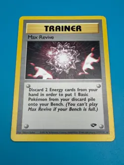 Vintage Max Revive Pokemon Trainer Card - Gym Challenge #117 Near Mint TCG - Image 3