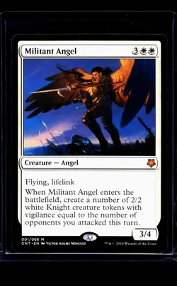 2018 MTG Magic The Gathering GNT Game Night #1 Militant Angel - Image 1