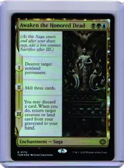 MTG Awaken the Honored Dead (170/485) Tarkir Dragonstorm LP FOIL - Image 1