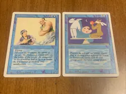1994 Magic: The Gathering - Revised(3rd) - 🔵Rare x2 - STASIS & DJINN - LP - Image 1