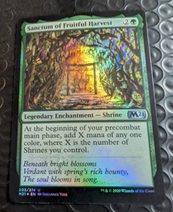 Core Set 2021 MTG FOIL Sanctum of Fruitful Harvest Magic WOTC #203 - Image 1
