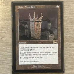MTG Grim Monolith Urza's Legacy Regular LP/Excellent Condition - Image 1