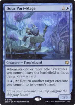 Dour Port-Mage Foil Bloomburrow BLB MTG NM/VLP - Image 1