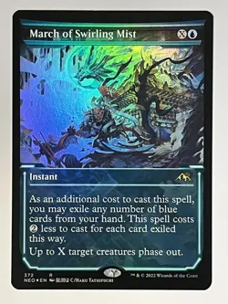 March of Swirling Mist (Showcase) Kamigawa: Neon Dynasty Foil MTG NM - Image 1
