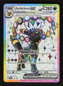 Umbreon EX SVP 176 Pokemon Prismatic Evolutions Black Star Holo Full Art Card - Image 1