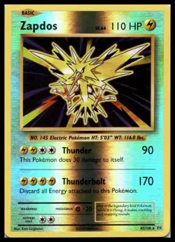 Zapdos 42/108 XY - Evolutions Reverse Holo Pokemon Card | NM - Image 1