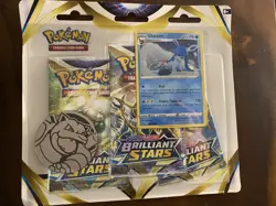 Brilliant Stars 3 Pack Blister Booster Glaceon Promo Pokemon Brand New Sealed - Image 1