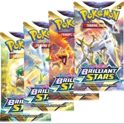 Pokemon Brilliant Stars Sealed Booster Pack Lot Of 6 Sword And Shield Era - Image 2