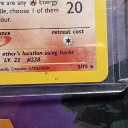Pokemon TCG Houndour 5/75 Holo Unlimited Neo Discovery NM Rare - Image 2