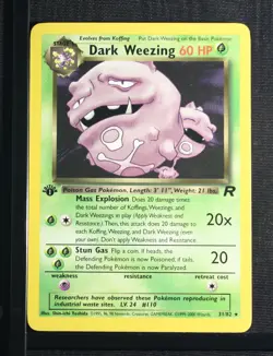 PSA 9 MINT 2000 Pokemon Team Rocket #31 Dark Weezing 1st Edition !!! - Image 3