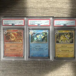 PSA 10 Flareon 167, Vaporeon 168, Jolteon 169 SVP PROMO Prismatic Poster Pokemon - Image 1