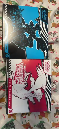 Pokemon TCG Black Bolt & White Flare Elite Trainer Box Set of 2 - Sealed ETBs - Image 1