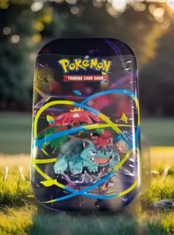 Pokemon TCG Tin Sealed Venusaur 2 Booster Packs Destined Rivals Mega Evolution - Image 1