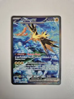 Zapdos ex 202/165 S&V 151 English Special Illustration Rare Pokemon Near Mint - Image 1
