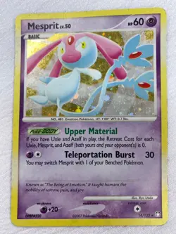 Pokemon TCG Mesprit 14/123 Mysterious Treasures Holo Rare LP Condition - Image 1