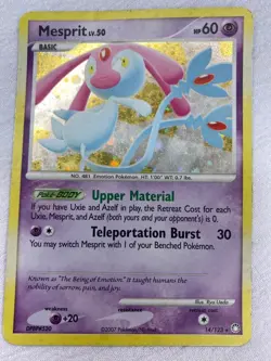 Pokemon TCG Mesprit 14/123 Mysterious Treasures Holo Rare LP Condition - Image 3
