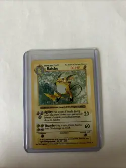 Pokemon TCG Raichu Base Set Holo Shadowless Rare - Image 1