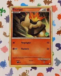 Pokemon TCG Cyndaquil 61/123 HGSS Snowflake Stamp German Holiday Calendar 2010 - Image 1