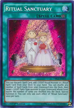 1x (EX) Ritual Sanctuary - DRL3-EN016 - Secret Rare - 1st Edition YuGiOh - Image 1