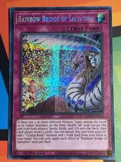 YUGIOH Secret Rare Rainbow Bridge Of Salvation MP22-EN270 1st Edition NM - Image 1