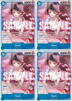 Nami (054) OP11-054 SR One Piece A Fist of Divine Speed English PLAYSET X4 NM - Image 1