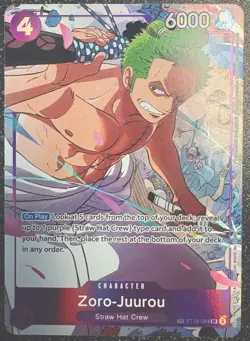 OP09 Zoro-Juurou Treasure Rare TR ST18-004 Full Art Holo One Piece CCG NM - READ - Image 1