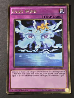Yu-Gi-Oh Card: Fairy Wind PGL3-EN094 GOLD RARE 1st Edition! EX - Image 1
