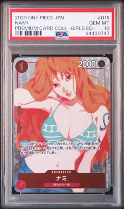 2023 ONE PIECE JPN PREMIUM CARD COLLECTION GIRLS EDITION #016 NAMI PSA 10 - Image 1