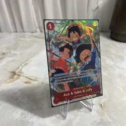 SUPER RARE Alt Art - Ace & Sabo & Luffy - Op13-007 One Piece Card Game - Image 2