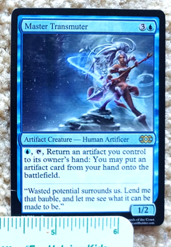 MASTER TRANSMUTER : altered-art card for use with MTG : with hot, sexy babe! - Image 1