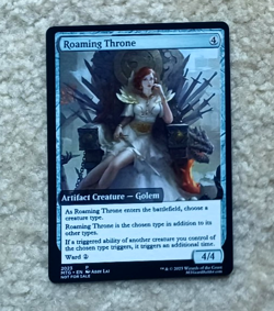 ROAMING THRONE : altered-art card for use with MTG : SEXY BABE on IRON THRONE - Image 1