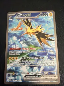 Pokemon TCG Zapdos EX Scarlet & Violet 151 Card Sir NM/M Condition - Image 1