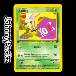 Pokemon TCG - Koffing 58/82 - 1st Edition Card - Team Rocket 2000 (NM) - Image 1
