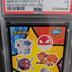 Pokemon Topps Blue Label Sticker Card - Nidoran Voltorb Vulpix Jolteon 1st Print - Image 2