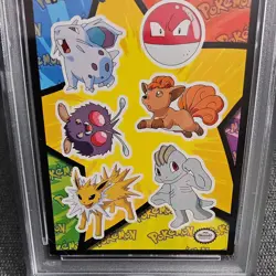 Pokemon Topps Blue Label Sticker Card - Nidoran Voltorb Vulpix Jolteon 1st Print - Image 3